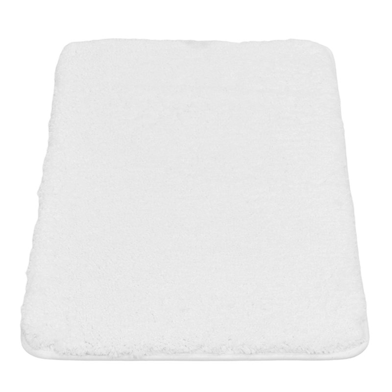Non-Slip Bath Mat, Single- 80cm  L x 50cm W, White
