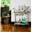 Butterfly Ginkgo Metal Bar Cart with Wheels