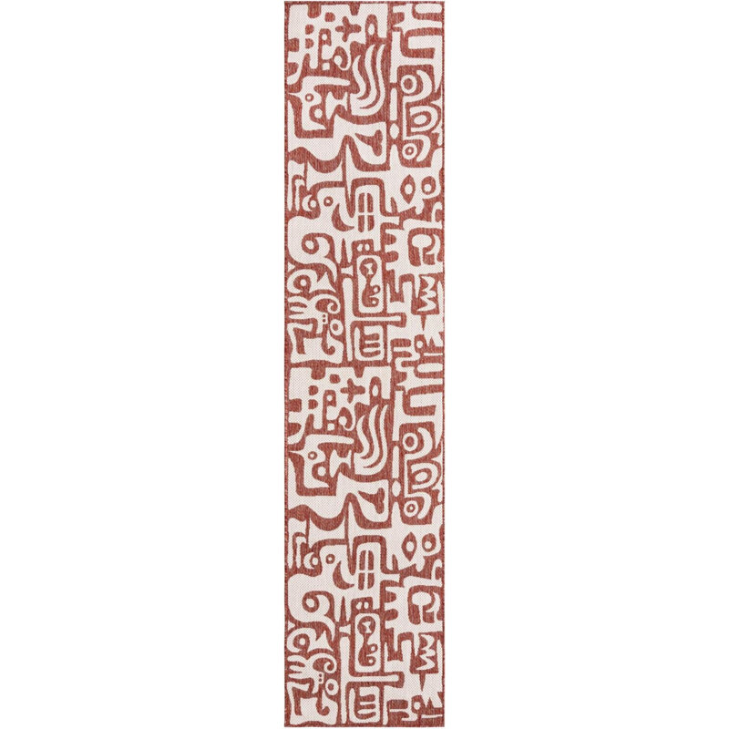 Tapis rouge rouille Aucun, Tapis de couloir 2 pi 7 po x 12 pi