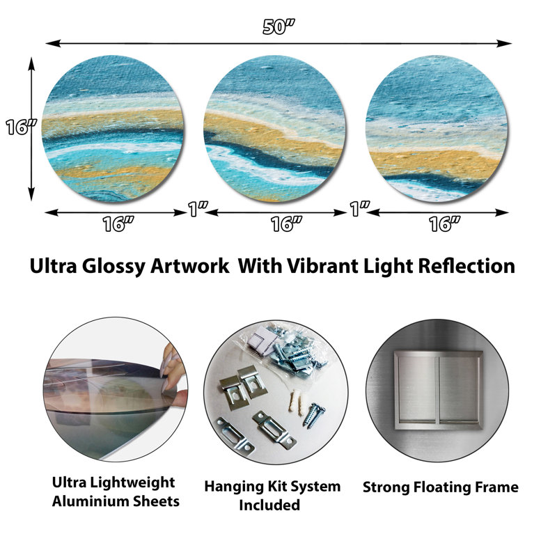 Modern Abstract Wall Decor on Metal