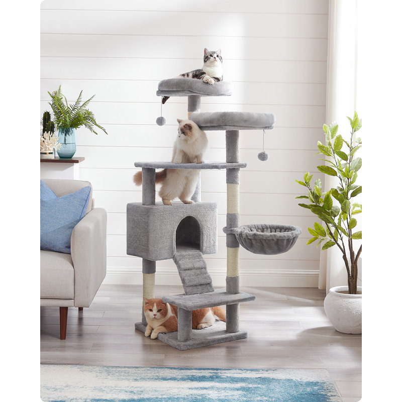 142cm H Cat Tree, Light Grey