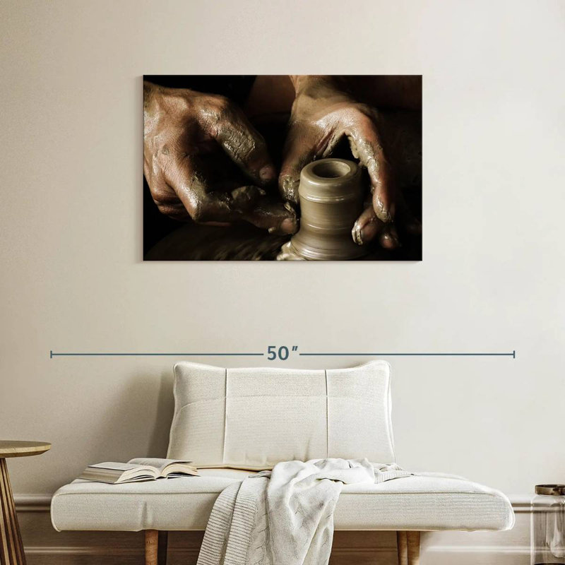 Senne Skillful Potter Hands, 24" H x 36" W