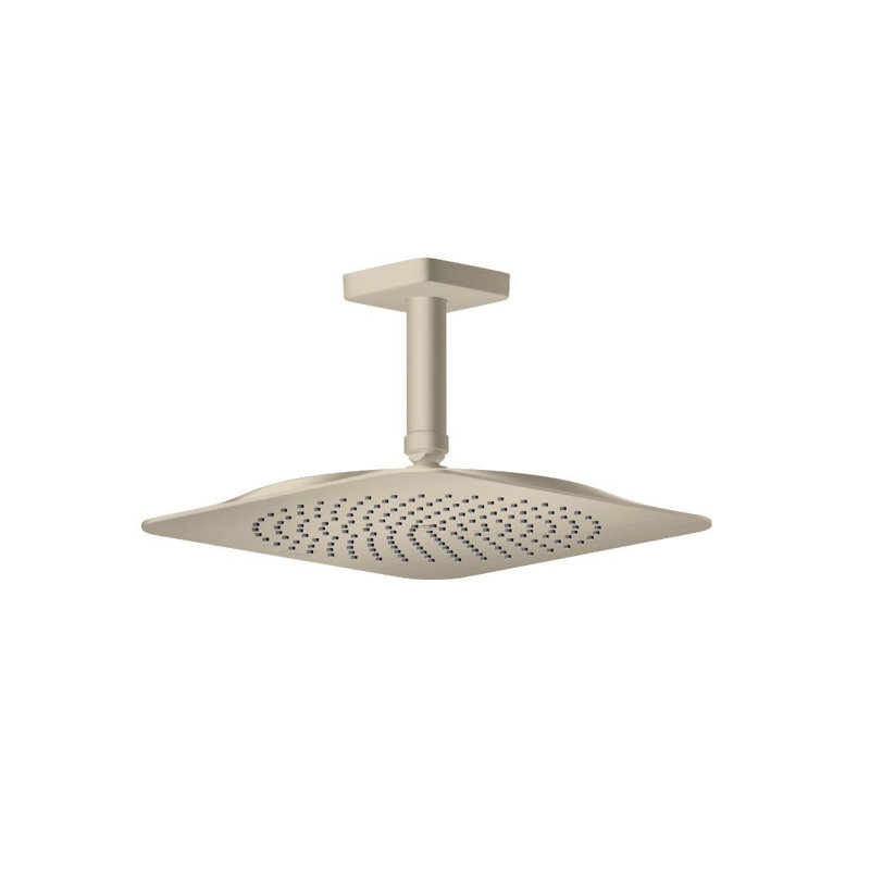 AXOR Citterio C Showerhead 270 Square 1-Jet Ceiling Connection, 1.75 GPM, Brushed Nickel