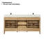 Griselde 72"  Free Standing Double Bathroom Vanity with Quartz Top-91927739