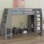 Wood Gaming Loft Bed With Desk, Multi-Storage Shelves, LED And A Hanging Clothes Rack