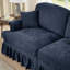 Canapé modulaire en chenille 5 pièces Sofalyn avec accoudoirs évasés et jupes amovibles-794955894