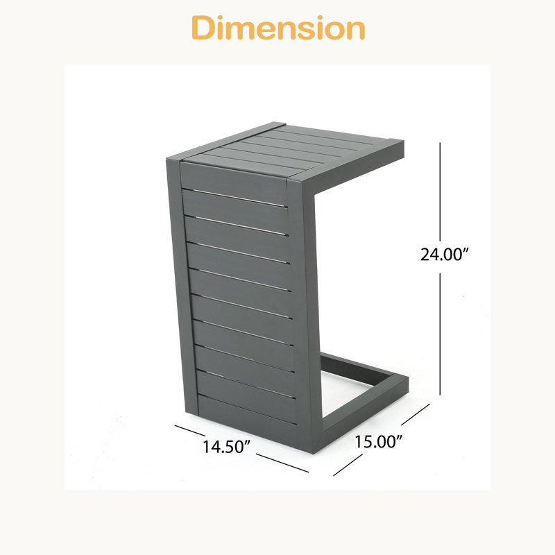 Table en forme de C, Gris