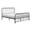 Grand lit plateforme en métal bronze avec tête de lit et sans sommier-729939746