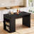 Counter Height Dining Table With Storage, Rectangular Bar Table With Drawer And Wine Rack-321598100-308683672