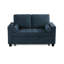 Canapé-lit rembourré en velours côtelé rembourré convertible multifonctionnel rembourré bleu marine - Dossier réglable avec 2 coussins moelleux, prise USB et porte-gobelet-766115211