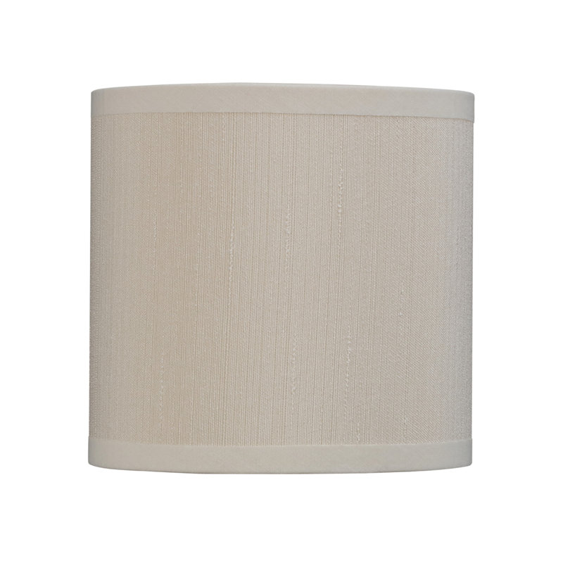 Abat-jour tambour de style candélabre en tissu jacquard H 5 po (attache) crème