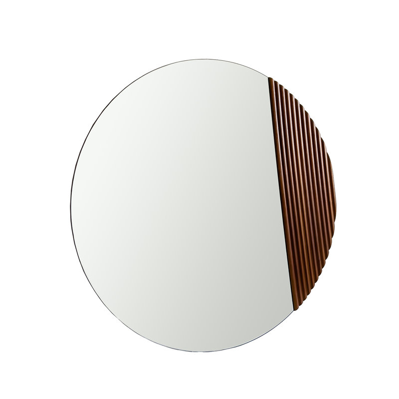 Kytalin Solid Wood Round Mirror