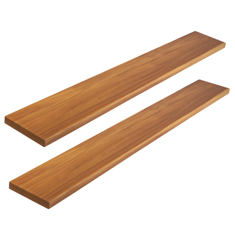 CenterPointe 2-Pack Butcher Block Shelving Kit in Acacia Wood