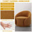 Fauteuil demi-tonneau pivotant rembourré Aunna-1338507039