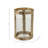 Modern Aluminum and Glass Pillar Holder with Sculpted Organic Frame and Handcrafted Textural Detail for Contemporary Decor-225781069