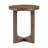 Bly Side End Table, Round Top, X Base, Transitional Light Brown 20 Inch