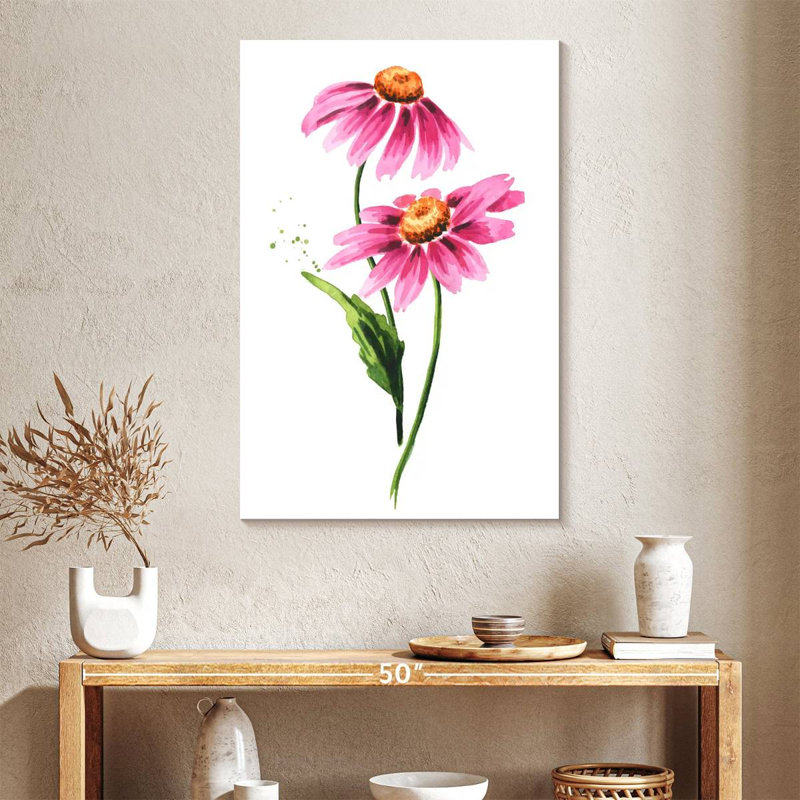 Echinacea Purpurea Flowers, 39" H x 26" W