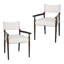 Ensemble de 4 fauteuils de salle à manger rembourrés en bois massif-492349770