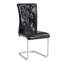 Ensemble de deux chaises d'appoint noires et argentées en similicuir-1737960077-1737960086