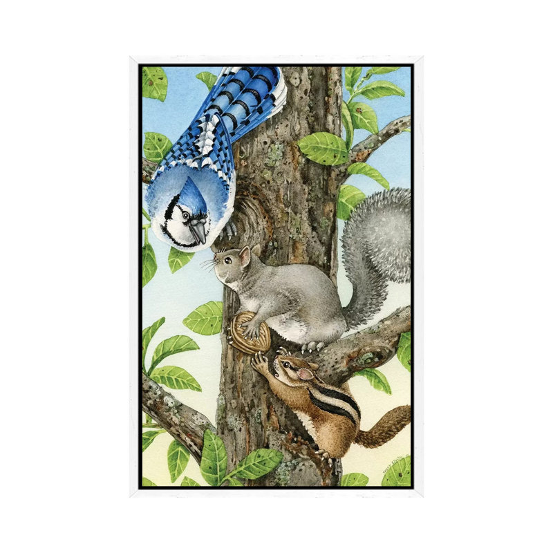 Nutty Situation by Tracy Lizotte - Painting on Canvas, 66.04cm H x 45.72cm W x 3.81cm D, White Framed