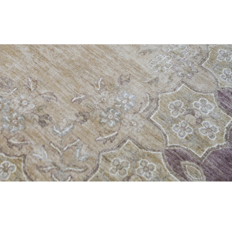 Ziegler Hand-Knotted High-Quality Gold and Brown Area Rug