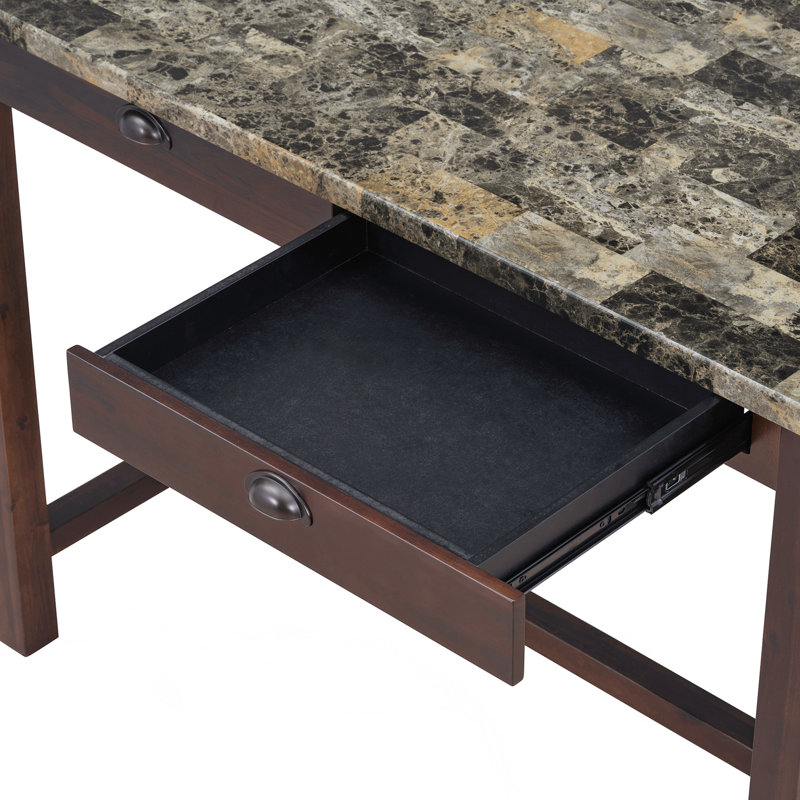 Ensemble de table de salle à manger 3 pièces pour 2, Noyer/blanc