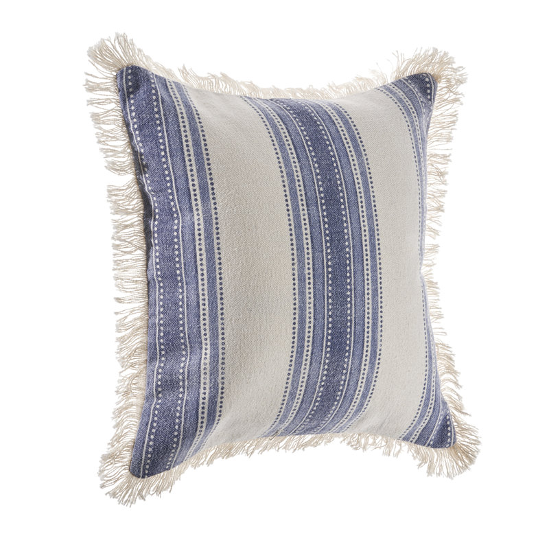 Throw Pillow Cotton Striped Throw Pillow, Polyester/Polyfill
