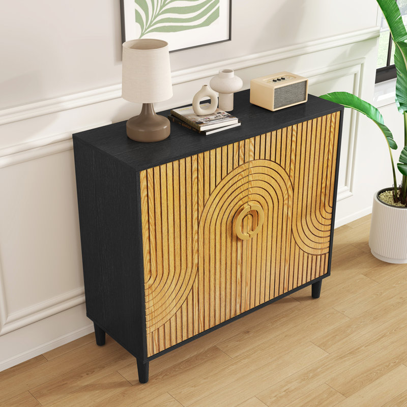 Randalls Accent Cabinet, Black/Natural