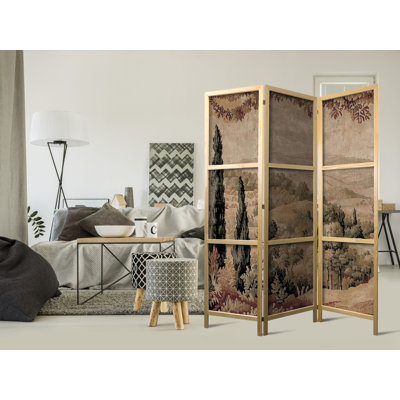 171cm H Solid Wood Folding Room Divider