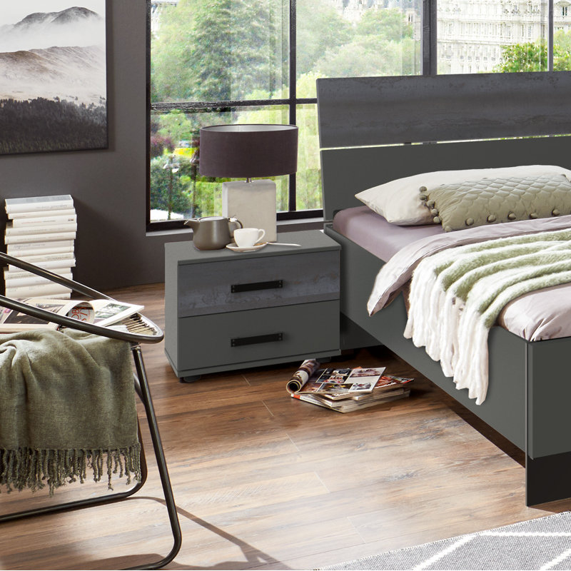 Aylssa 52cm W Manufactured Wood Bedside Table