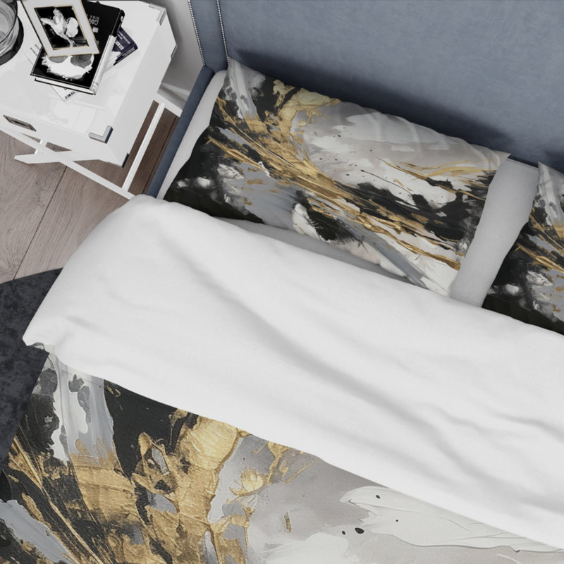 Ensemble de housse de couette en microfibre / polyester Mystery Awakening I, Housse de couette pour très grand lit et 2 très
