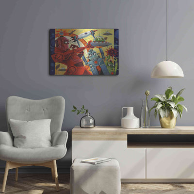 «Robotic Uprising» par David GalcArtutt, art mural en métal