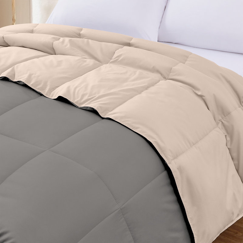 Modern Threads Sanctuary by PCT Down Alternative Microfiber Quilted Reversible Comforter & Duvet Insert - Soft, Comfortable Alternative to Goose Down - Bedding for All Seasons