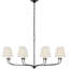 Knox Chandelier with Silk Pleated Shades-703335952-703335956-703335967