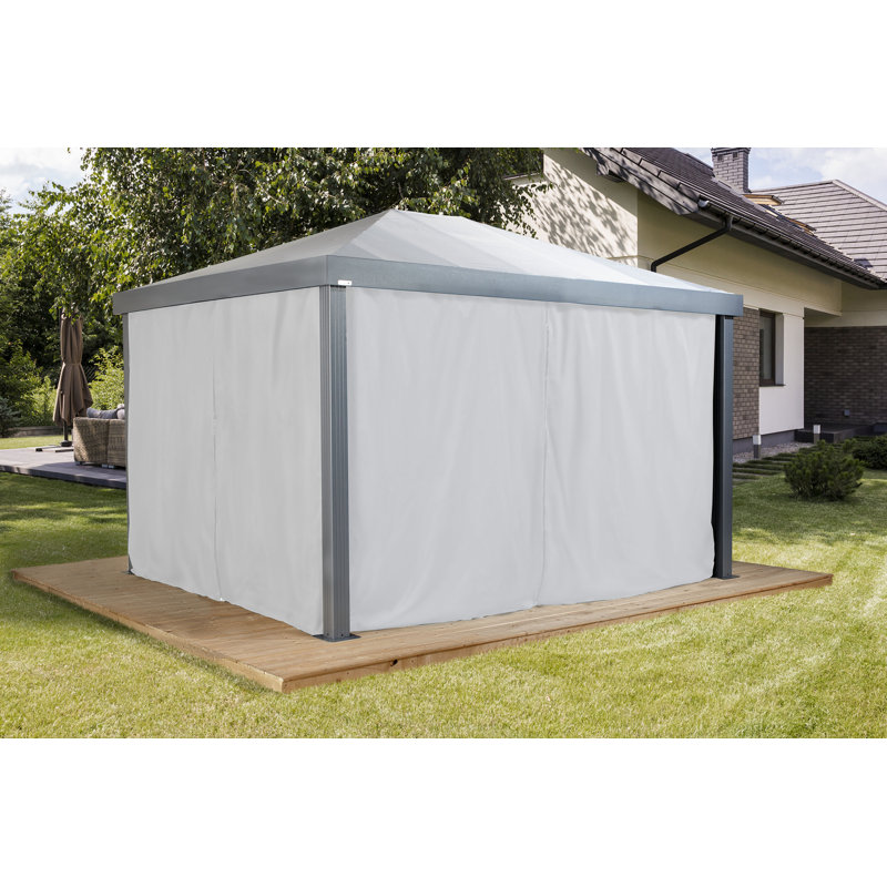 Rideau blanc Sojag pour pavillon de jardin Monteserra, 10 pi x 12 pi, polyester