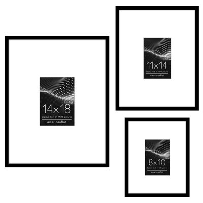 Americanflat 12x18 Poster Frame With Polished Plexiglass - Black Picture Frame - Wide Photo Frames Made Of Engineered Wood For Vertical Or Horizontal Wall Display - Epic Collection - Black
