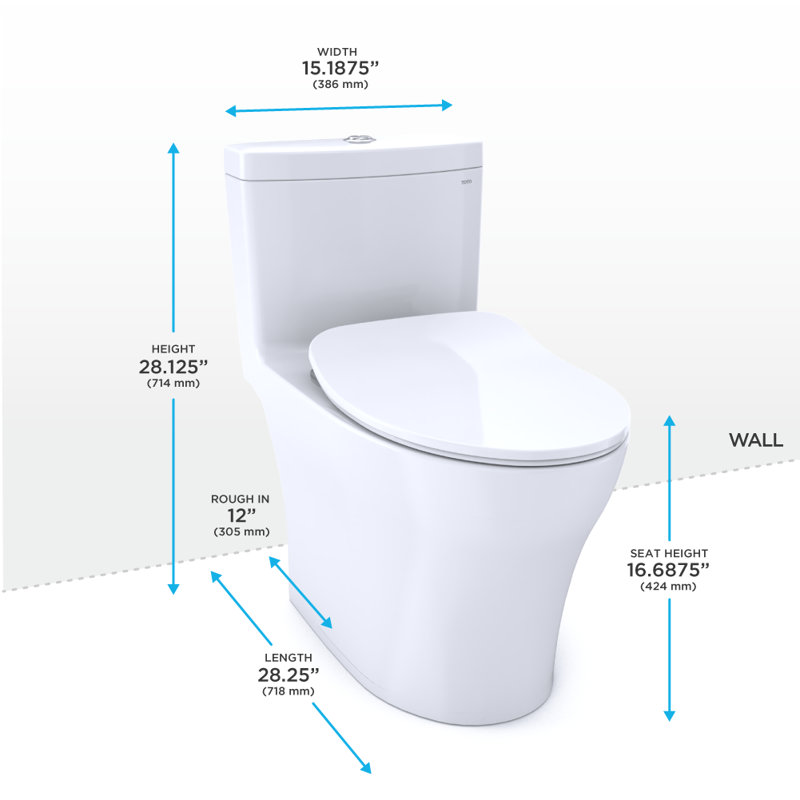 Aquia® Dual-Flush Elongated One-Piece Toilet with Tornado Flush (Seat Included)