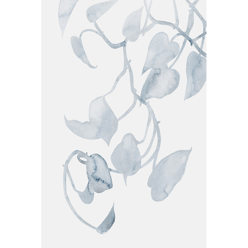 Pothos Penumbra II by Grace Popp - Painting, 46cm H x 30cm W, Black Floater Framed