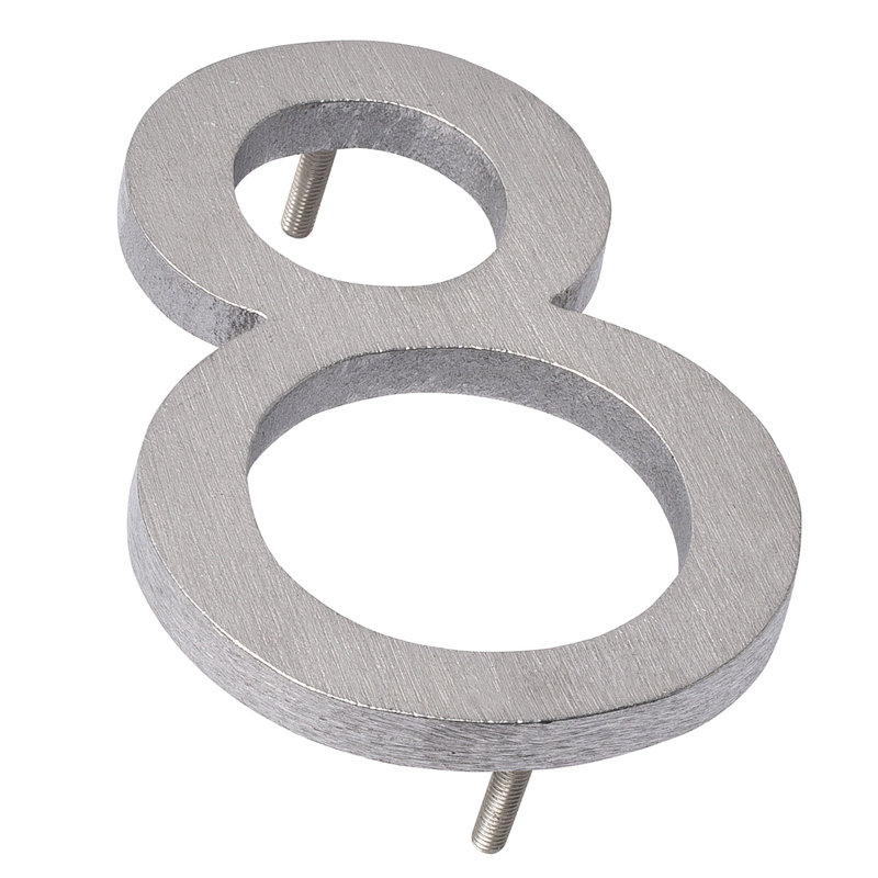 24 in. Flat Floating Mount House Number, Sea Blue, 8