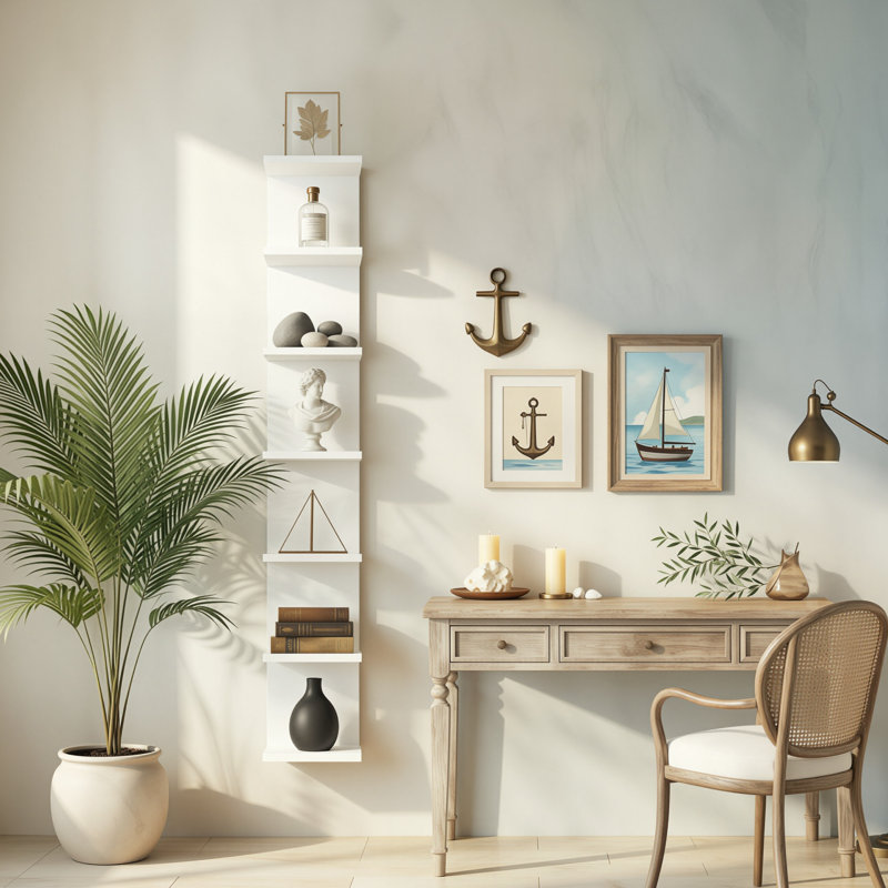 7-tier Wall Shelf, White