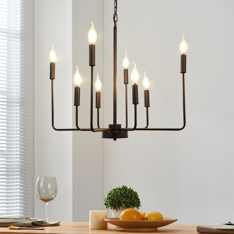 Lustre classique / traditionnel à 8 lumières de style bougie Fransico