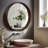 Wood Round Wall Mirror for Bathroom Bedroom Vanity Home Decoration-1011608368-1013173689