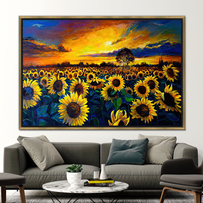 Print on Canvas, Gold, Floater Framed Print without Mat, 40 cm H x 60 cm W