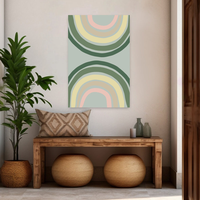 Art contemporain contemporain abstrait, H 48 po x l 32 po, Vert