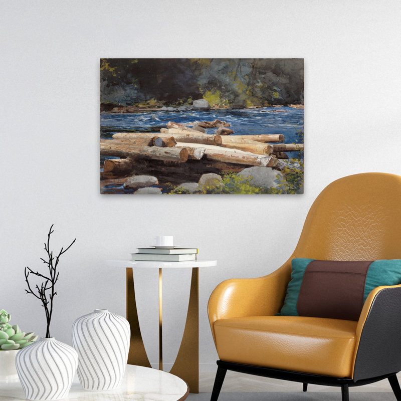 Hudson River - Art contemporain, H 16 po x l 24 po