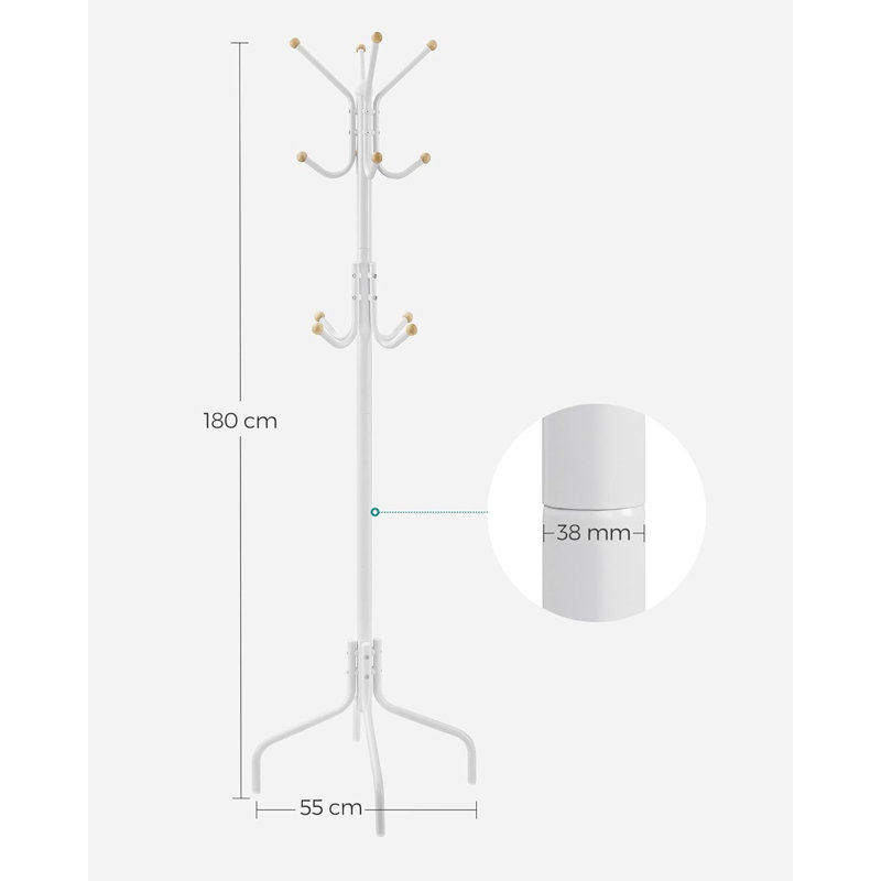Barnum Metal Freestanding 12 - Hook Coat Rack