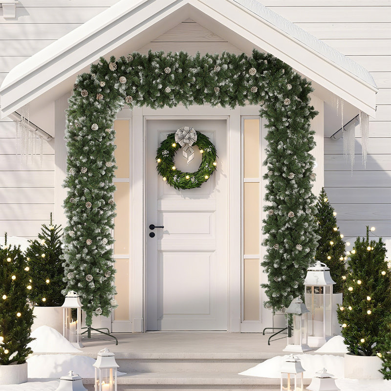 250cm H Artificial Pine Christmas Tree, 250cm H x 220cm W x 23.6cm D