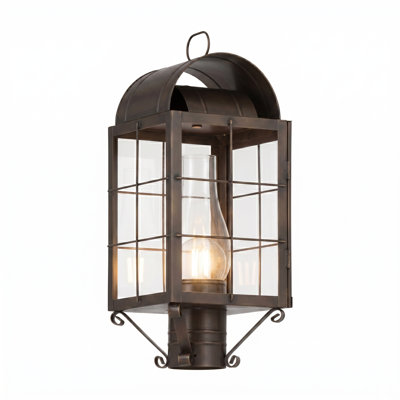 Brass Traditions - Durham - 1 Light - 18 inch - Dark Brass - Solid Brass - Post Lantern