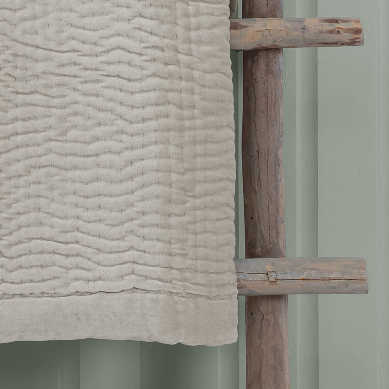 Haze Quilted Throw Blanket, Beige