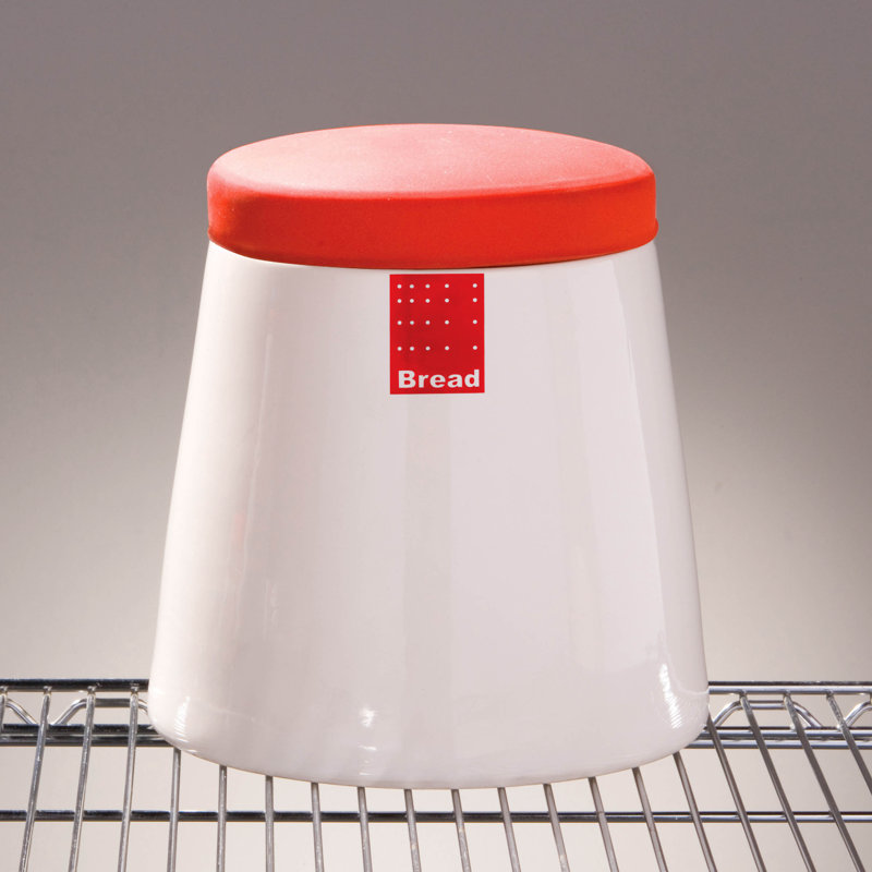 Ceramic Food Storage Container, Red